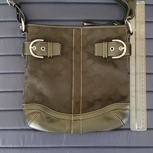 COACH Authentic Signature Black Shoulder Handbag